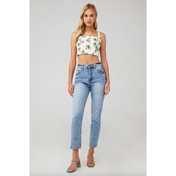 WeWoreWhat Straight Neck Corset Crop Top Orange Womens Size XS - Picture 7 of 7